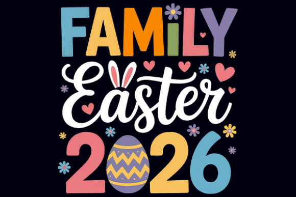 Download Family Easter 2026 PNG Design - Png Collection