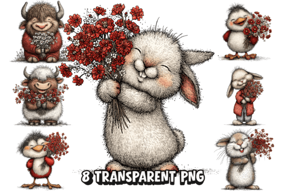 Download 8 Bunny Flowers PNG Clipart Cute Easter - Png Collection