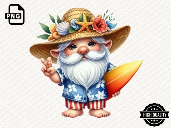 Download Watercolor Beach Gnome PNG - Png Collection