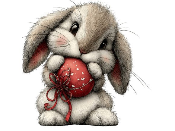 Download 12 PNG Whimsical Bunny Easter Set - Png Collection