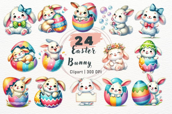 Download Vintage Easter Bunny Clipart PNG - Png Collection