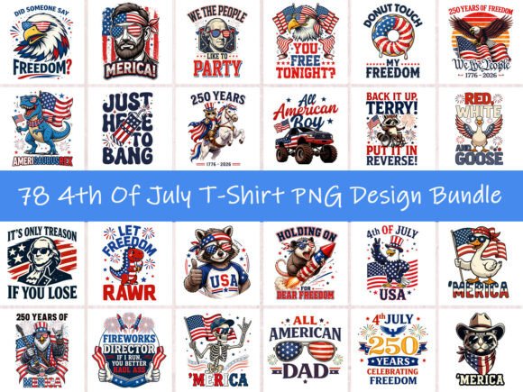 Download 4th of July T-Shirt PNG Design Bundle - Png Collection