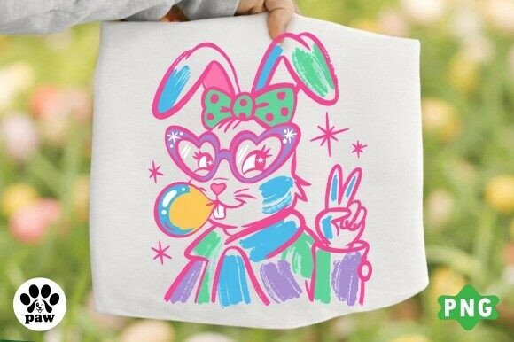 Download Cute Colorful Easter Bunny PNG, Neon Png - Png Collection