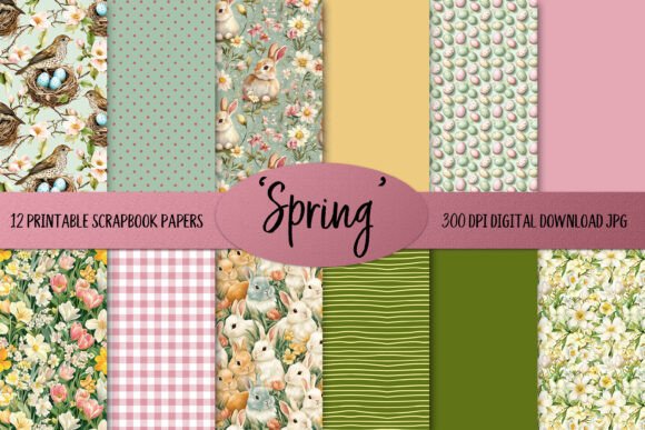 Download Spring Easter Printable Papers - Printable Collection