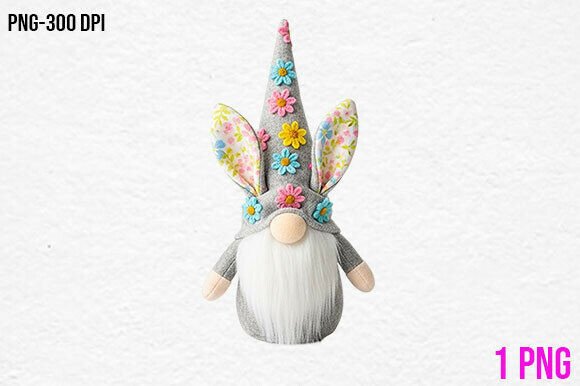 Download Floral Bunny Gnome PNG Clipart - Png Collection