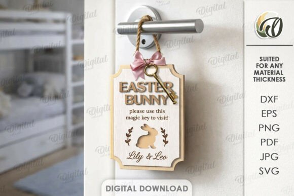 Download Easter Magic Key Door Hanger Laser Cut - Easter magic Collection
