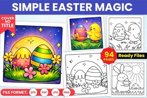 Download Simple Easter Magic Coloring Pages - Premium Resources