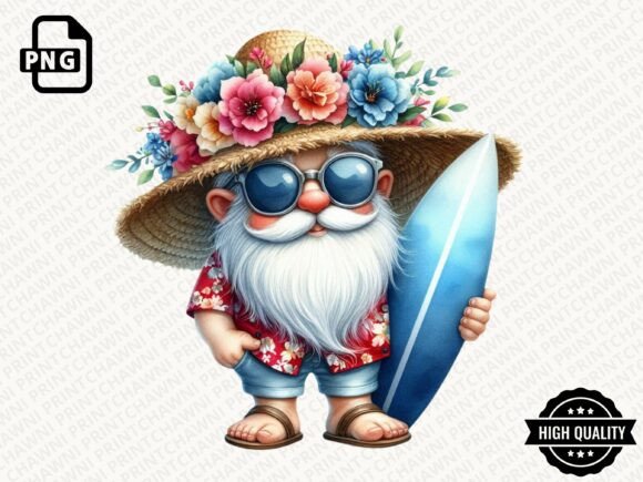 Download Watercolor Beach Gnome PNG - Png Collection