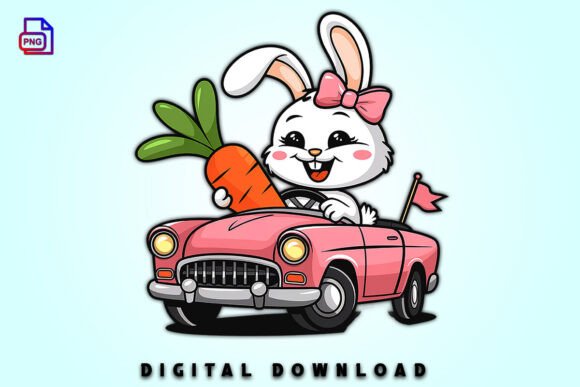 Download Pastel Easter Bunny Clipart Car PNG - Png Collection