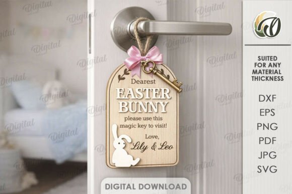 Download Easter Magic Key Door Hanger Laser Cut - Premium Resources