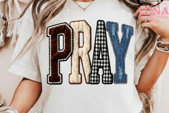 Download PRAY PNG Crochet Christian Checkered Png - Png Collection