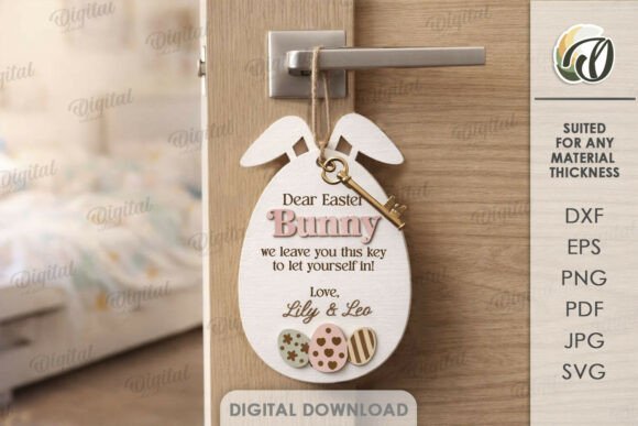 Download Easter Magic Key Door Hanger Laser Cut - Premium Resources