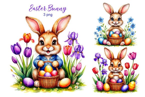 Download Easter Bunny Sublimation Clip Art. 3 Png - Png Collection
