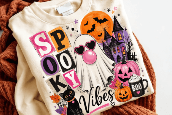 Download Spooky Vibes PNG, Ghost Halloween Shirt - Png Collection
