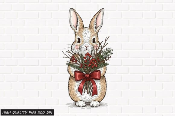 Download Vintage Easter Bunny Clipart 4 PNG File - Png Collection