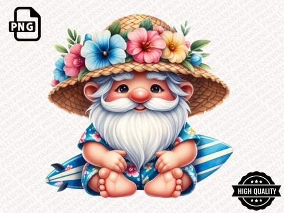 Download Watercolor Beach Gnome PNG - Png Collection