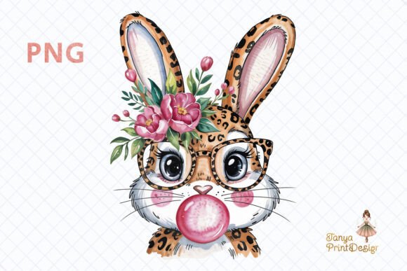 Download Leopard Bunny Bubblegum Clipart PNG - Png Collection