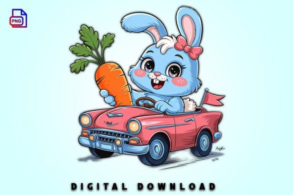 Download Pastel Easter Bunny Clipart Car PNG - Png Collection
