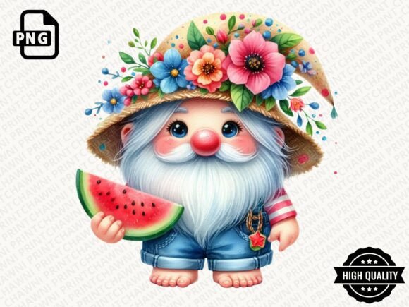 Download Watercolor Beach Gnome PNG - Png Collection